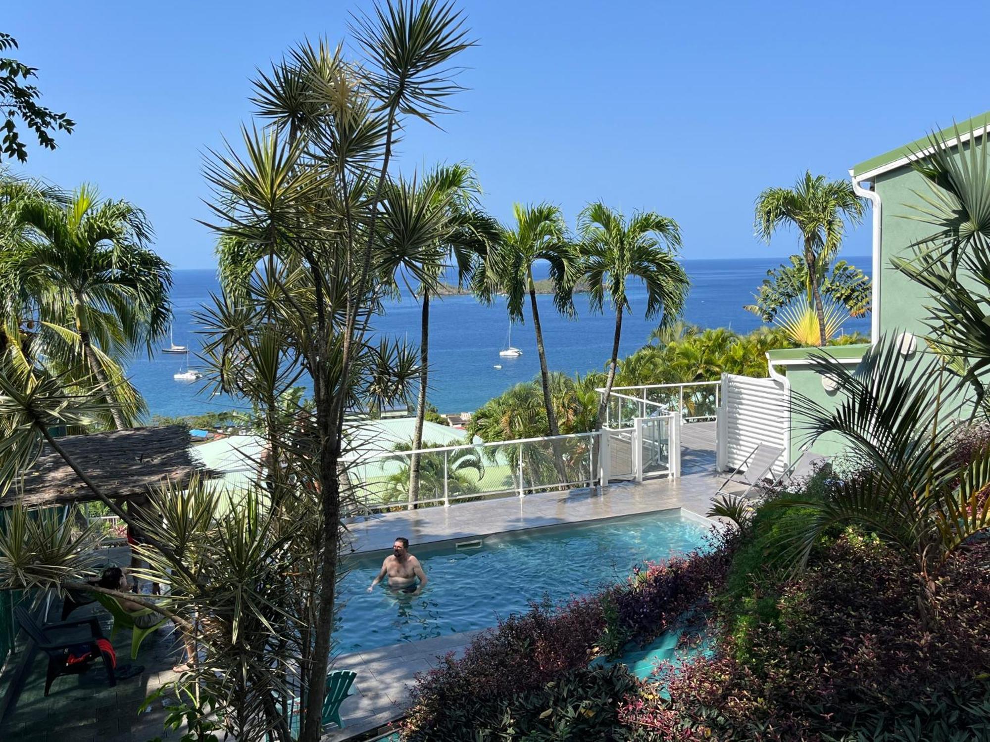 Logements Vue Mer Acces Piscine En Guadeloupe Bouillante Esterno foto